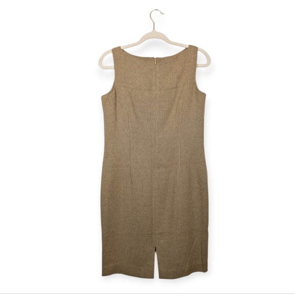 Susan Bristol Tan Sleeveless Career Work Sheath Dress Size 8P - Picture 2 of 7
